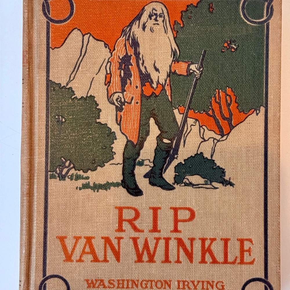 Rip Van Winkle book by Washington Irving.  Published 1900